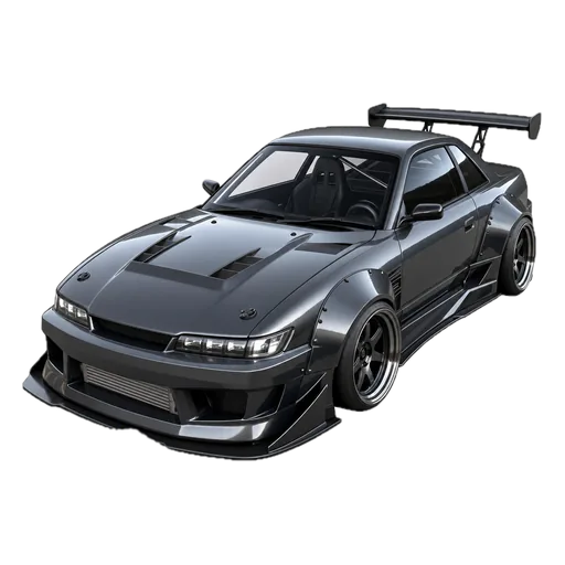 Pilkas drifto automobilis