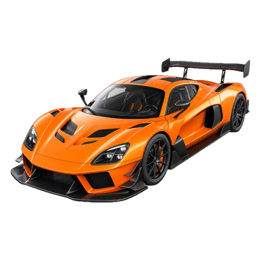 Oranžinis lenktyninis automobilis