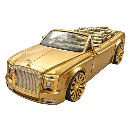 Auksinis pinigų automobilis