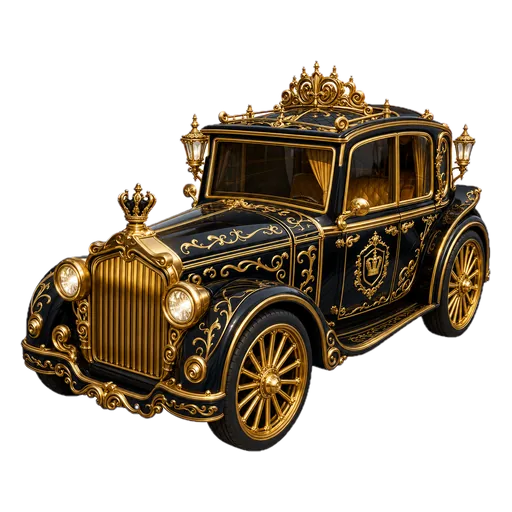 Karūnuotas retro automobilis