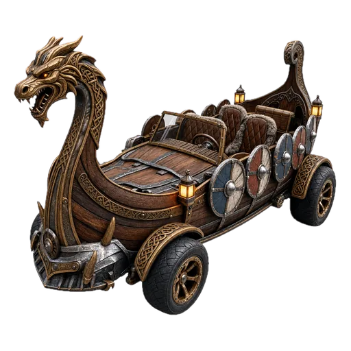 Vikingų laivo automobilis