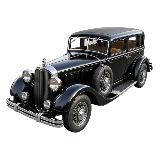 Juodas retro automobilis