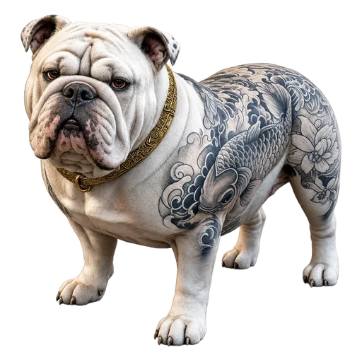 Tatuiruotas buldogas