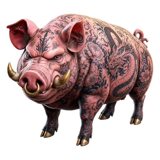Tatuiruota kiaulė